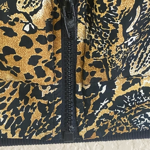 Vintage Marguerite Li 100% Silk Leopard Print Women's Bomber Jacket Size Large - Picture 11 of 12